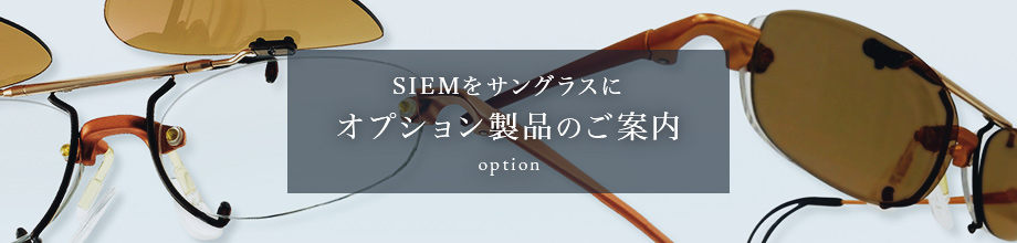 SIEMをサングラスに オプション製品のご案内