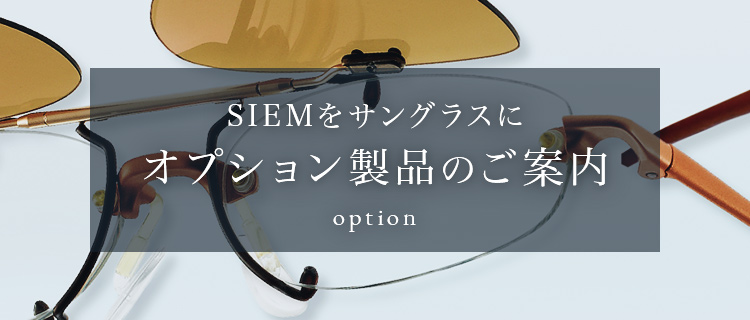 SIEMをサングラスに オプション製品のご案内